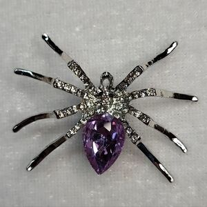 New Rhinestone Spider Brooch / Pin